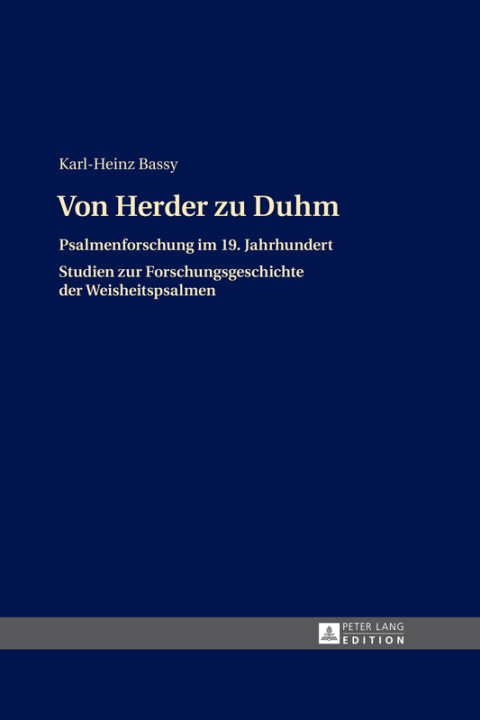 Cover image for book Von Herder zu Duhm