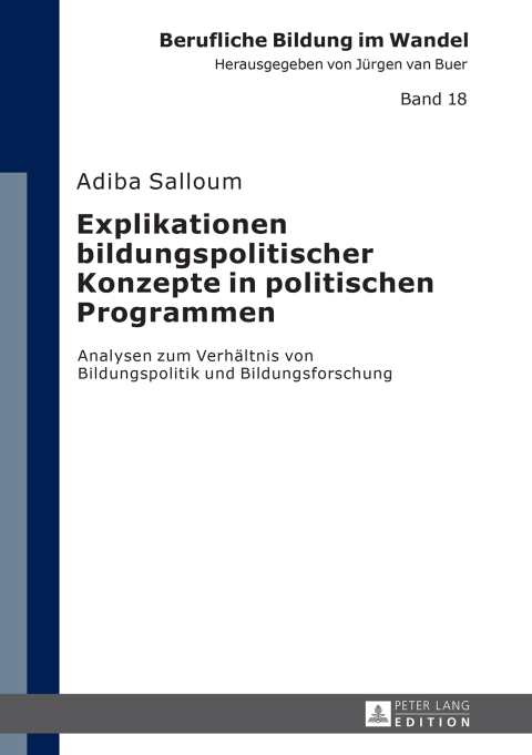 Cover image for book Explikationen bildungspolitischer Konzepte in politischen Programmen