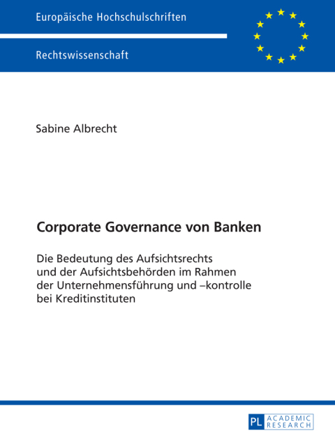 Cover image for book Corporate Governance von Banken