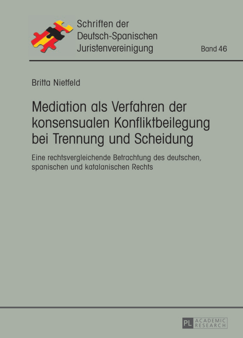 Cover image for book Mediation als Verfahren der konsensualen Konfliktbeilegung bei Trennung und Scheidung