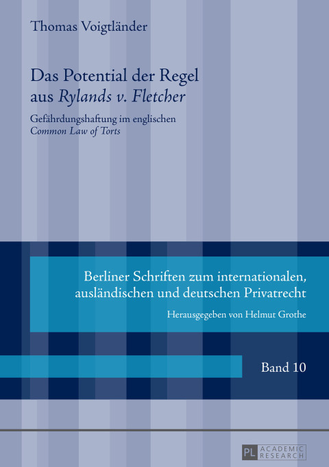 Cover image for book Das Potential der Regel aus «Rylands v. Fletcher»