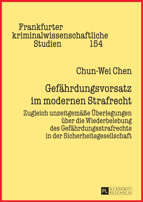 Cover image for book Gefaehrdungsvorsatz im modernen Strafrecht