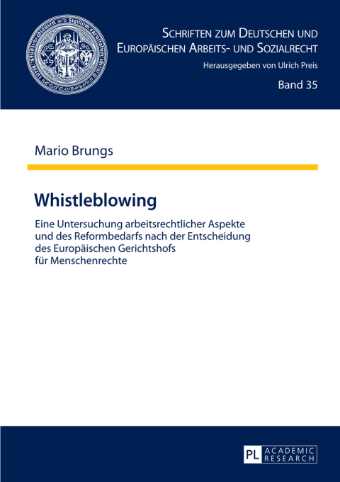 Cover image for book Whistleblowing