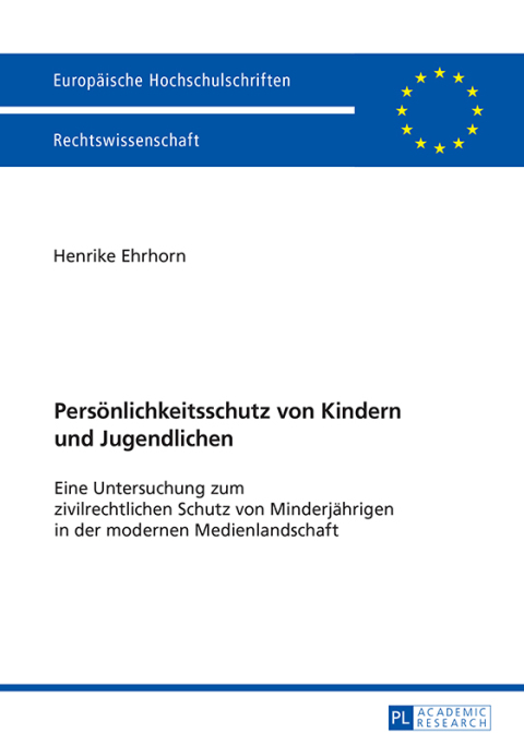 Cover image for book Persoenlichkeitsschutz von Kindern und Jugendlichen