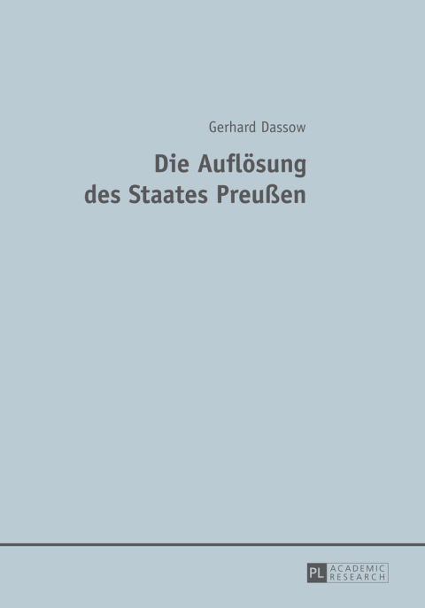 Cover image for book Die Aufloesung des Staates Preußen