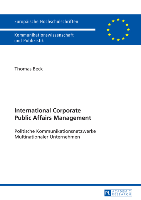 Cover image for book International Corporate Public Affairs Management