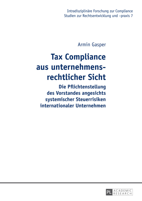 Cover image for book Tax Compliance aus unternehmensrechtlicher Sicht