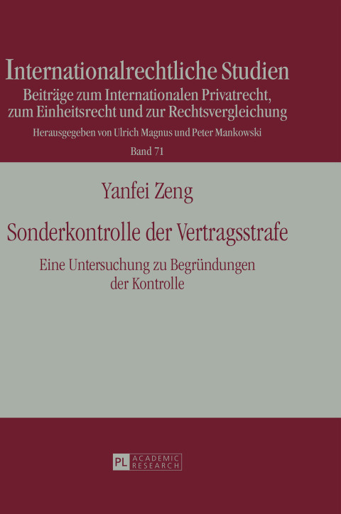 Cover image for book Sonderkontrolle der Vertragsstrafe