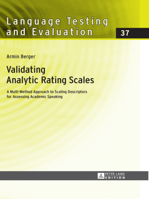 Cover image for book Validating Analytic Rating Scales