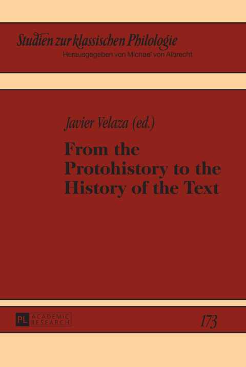 Cover image for book From the Protohistory to the History of the Text