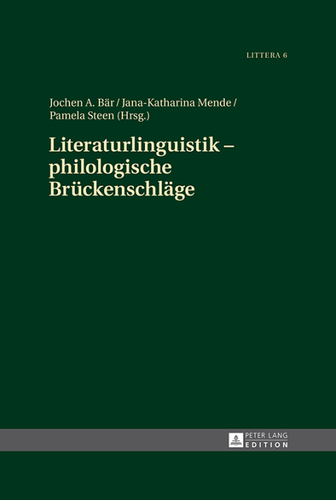 Cover image for book Literaturlinguistik – philologische Brueckenschlaege
