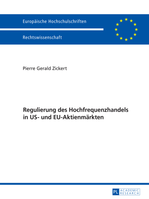 Cover image for book Regulierung des Hochfrequenzhandels in US- und EU-Aktienmaerkten