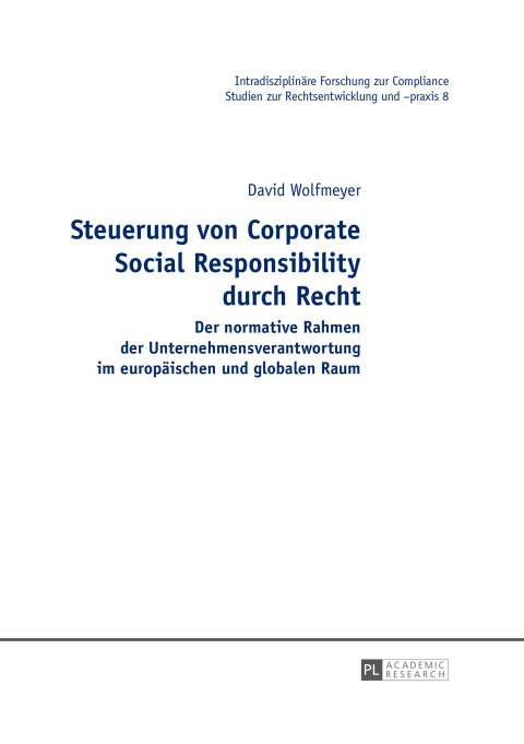 Cover image for book Steuerung von Corporate Social Responsibility durch Recht