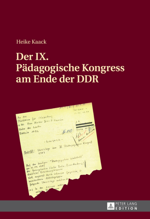 Cover image for book Der IX. Paedagogische Kongress am Ende der DDR