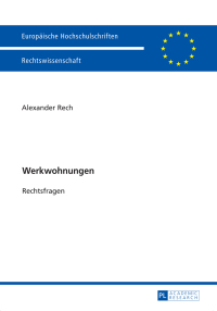 Cover image: Werkwohnungen 1st edition 9783631672679