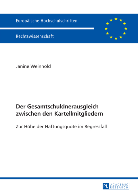 Cover image for book Der Gesamtschuldnerausgleich zwischen den Kartellmitgliedern