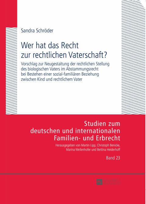 Cover image for book Wer hat das Recht zur rechtlichen Vaterschaft?