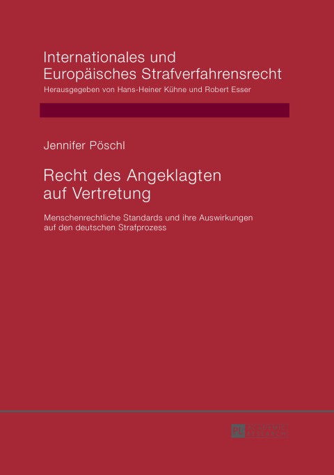 Cover image for book Recht des Angeklagten auf Vertretung