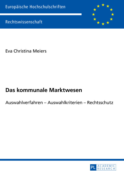 Cover image for book Das kommunale Marktwesen