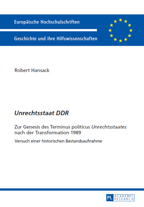 Cover image for book «Unrechtsstaat DDR»