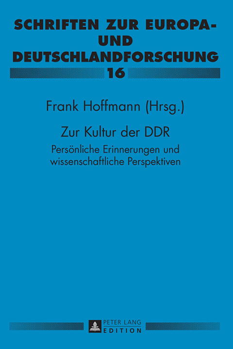 Cover image for book Zur Kultur der DDR