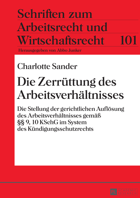 Cover image for book Die Zerruettung des Arbeitsverhaeltnisses