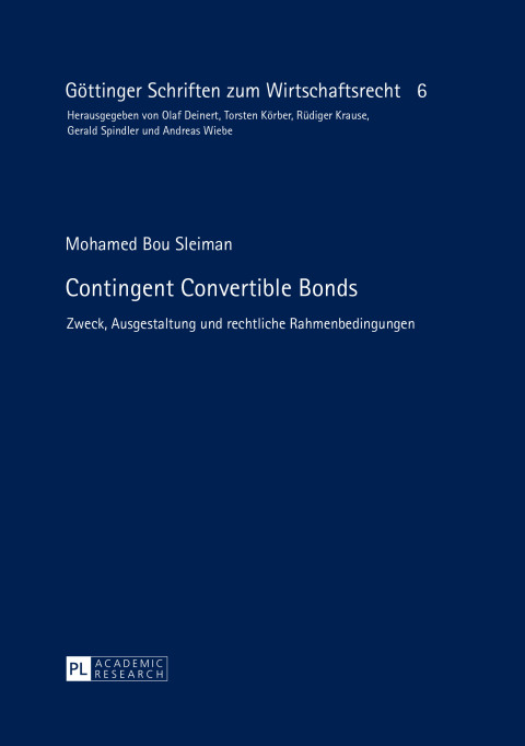 Cover image for book Contingent Convertible Bonds