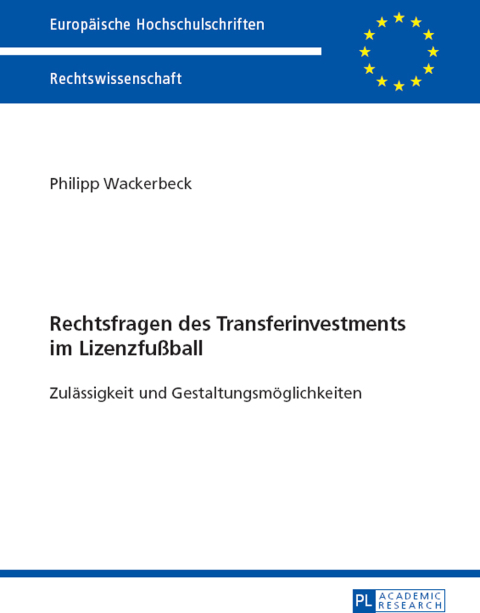 Cover image for book Rechtsfragen des Transferinvestments im Lizenzfußball