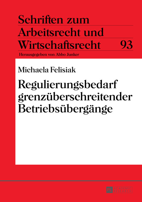 Cover image for book Regulierungsbedarf grenzueberschreitender Betriebsuebergaenge