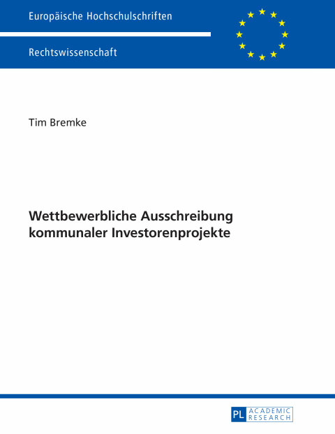 Cover image for book Wettbewerbliche Ausschreibung kommunaler Investorenprojekte