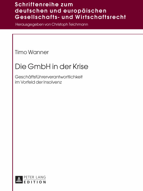 Cover image for book Die GmbH in der Krise