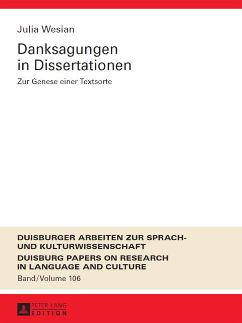 Cover image for book Danksagungen in Dissertationen
