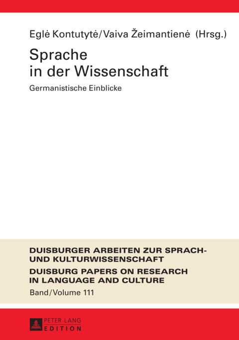 Cover image for book Sprache in der Wissenschaft