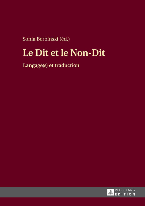 Cover image for book Le Dit et le Non-Dit