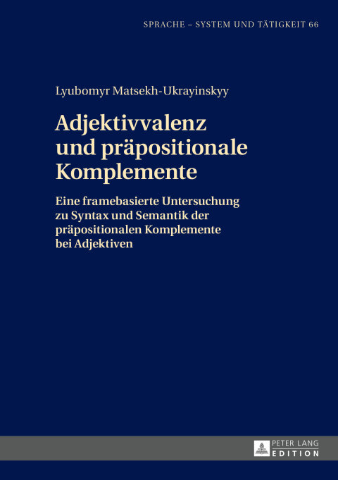Cover image for book Adjektivvalenz und praepositionale Komplemente