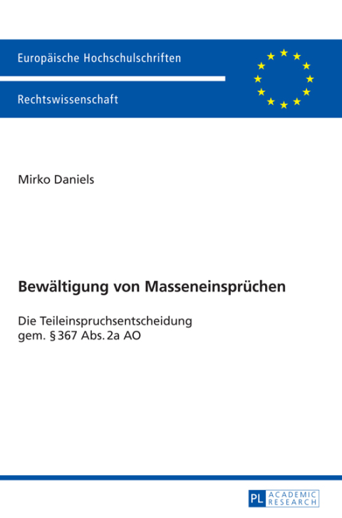 Cover image for book Bewaeltigung von Masseneinspruechen