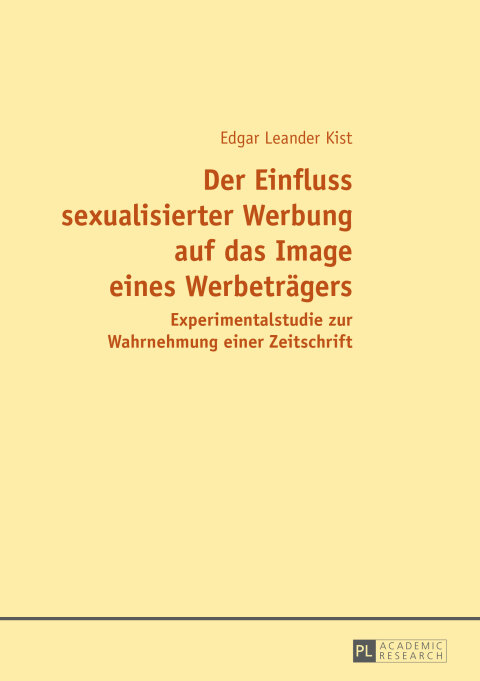Cover image for book Der Einfluss sexualisierter Werbung auf das Image eines Werbetraegers