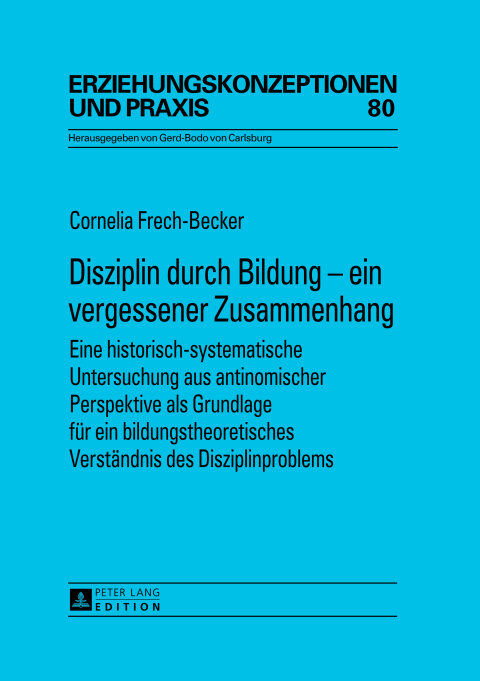 Cover image for book Disziplin durch Bildung – ein vergessener Zusammenhang