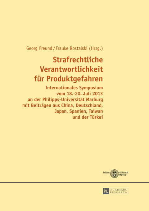 Cover image for book Strafrechtliche Verantwortlichkeit fuer Produktgefahren