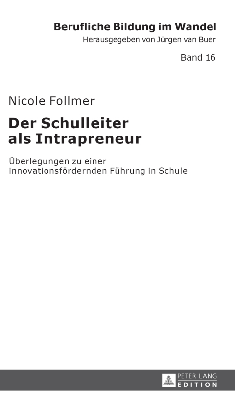 Cover image for book Der Schulleiter als Intrapreneur