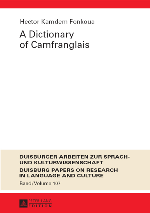 Cover image for book A Dictionary of Camfranglais
