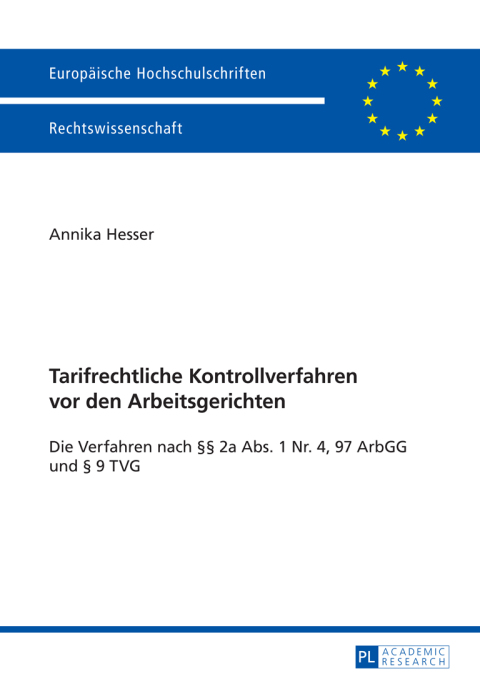 Cover image for book Tarifrechtliche Kontrollverfahren vor den Arbeitsgerichten