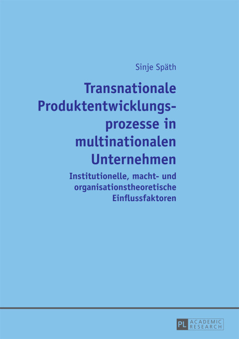 Cover image for book Transnationale Produktentwicklungsprozesse in multinationalen Unternehmen