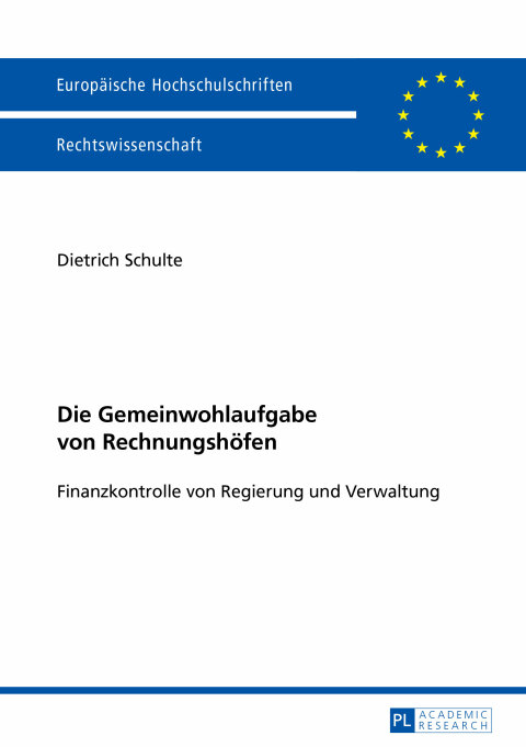 Cover image for book Die Gemeinwohlaufgabe von Rechnungshoefen