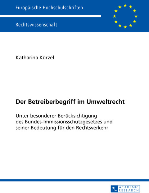 Cover image for book Der Betreiberbegriff im Umweltrecht