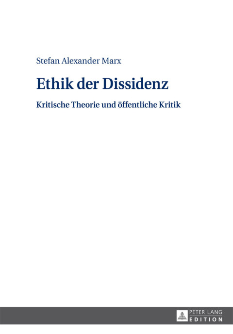 Cover image for book Ethik der Dissidenz