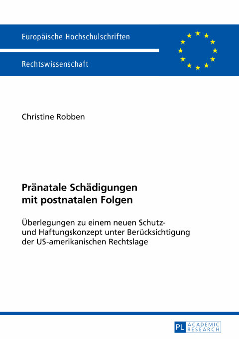 Cover image for book Praenatale Schaedigungen mit postnatalen Folgen
