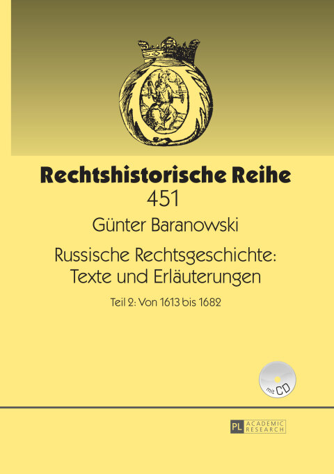 Cover image for book Russische Rechtsgeschichte: Texte und Erlaeuterungen