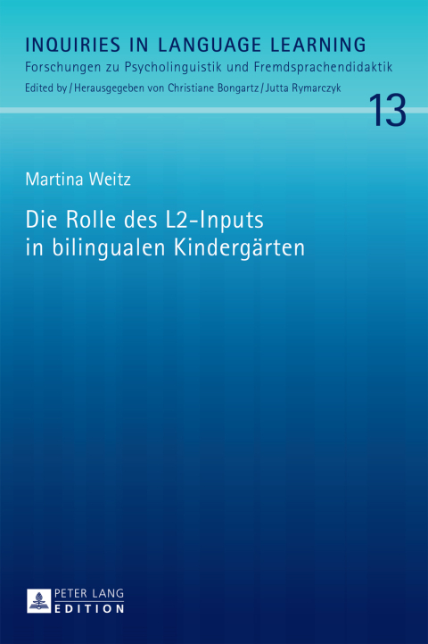 Cover image for book Die Rolle des L2-Inputs in bilingualen Kindergaerten