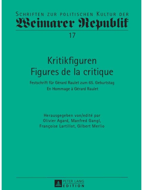 Cover image for book Kritikfiguren / Figures de la critique